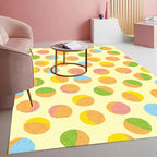 Retro Yellow and Brown Polka Dot Texture Rug 3x5 Non Slip Washable Soft Area Rugs for Living Room Bedroom Nursery Room Stain Resistant Large Home Office Playroom Indoor Carpet