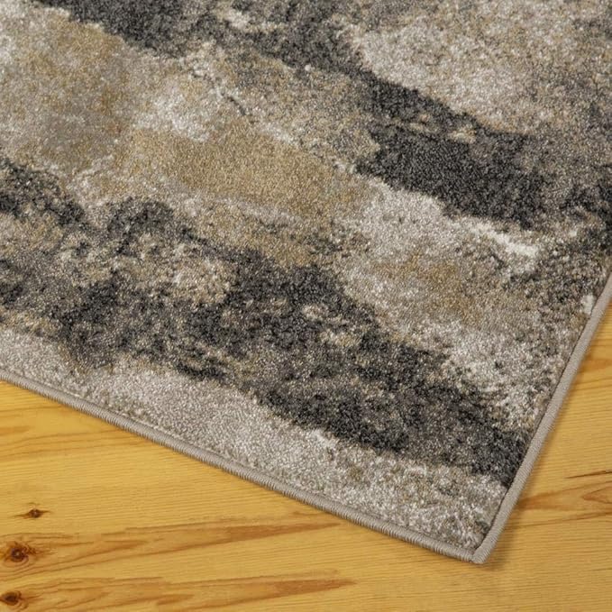 LUXE WEAVERS Lagos Collection Beige 2x3 Abstract Area Rug