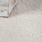 Paco Home Solid Area Rug in Cream Modern Plain Design, Size: 4' x 5'7"
