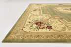 Unique Loom Versailles Collection Traditional Classic Floral Motif Area Rug (10' 0 x 10' 0 Square, Green/ Ivory)