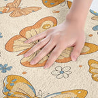 Erosebridal Groovy Party Decorations Bathroom Mat Cute Butterfly Microfiber Bath Rug for Girls Retro Flowers 3D Entryway Door Mat 16x24 Kawaii Animal Themed Bath Mat Daisy Floral Bath Rugs