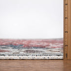 Bloom Rugs Washable Non-Slip 5' x 7' Rug - Red/Blue Traditional Area Rug for Living Room, Bedroom, Dining Room, and Kitchen - Exact Size: 5' x 7'