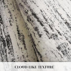 Modern Abstract Hallway Runner Rug, White Black Grey Taupe Washable Kitchen Runner Non-Slip Soft 2x8 Runner Rug Thin Print Faux Wool Carpet for Entryway Bedroom Laundry Room Indoor Home Decor