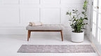 Unique Loom Trellis Frieze Collection Area Rug - Geometric (2' x 6' 1" Runner Light Gray/Ivory)