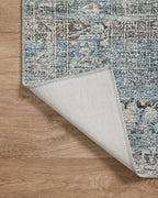Loloi Amber Lewis Billie Collection BIL-05 Denim/Blush 2'-6" x 9'-6", 0.19" Thick Runner Rug