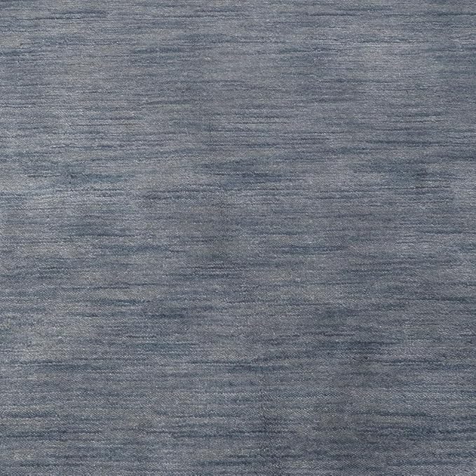 Hand Knotted Loom Wool ECO-Friendly Area Rugs - 4'x6', Rectangle, Light Blue Color, Solid Plain Design, High Pile Handmade Anti Skid Area Rugs for Living Room, Bed Room (L00111)