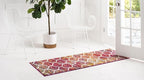 Rugs.com Lattice Frieze Collection Rug – 2' x 10' Runner Multi Medium Rug Perfect for Living Rooms, Large Dining Rooms, Open Floorplans