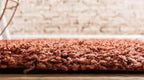 Unique Loom Solid Shag Collection Area Rug (2' 7" x 10' Runner, Terracotta)