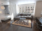 Unique Loom Sialk Hill Collection Area Rug - Washington (8' Square Navy Blue/Cream)