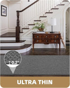 Color&Geometry Large Door Mat 3'x10' Runner Rug with Rubber Backing(Rolled-up NO Creases), Non Slip Washable Hallway Runner Rug, Carpet Runners for Hallway Living Room Bedroom, Grey