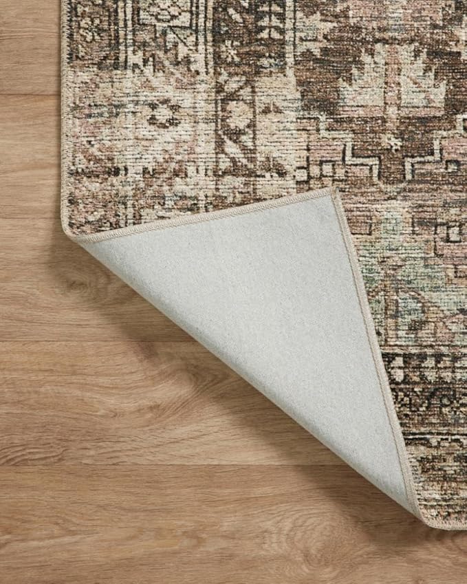 Loloi Amber Lewis Billie Collection, Clay & Sage 2'-6" x 9'-6" Area Rug – Antique & Distressed Accent Rugs for Living Room, Bedroom, Entryway & Hallway, No Shed High Traffic Area Home Decor Rug