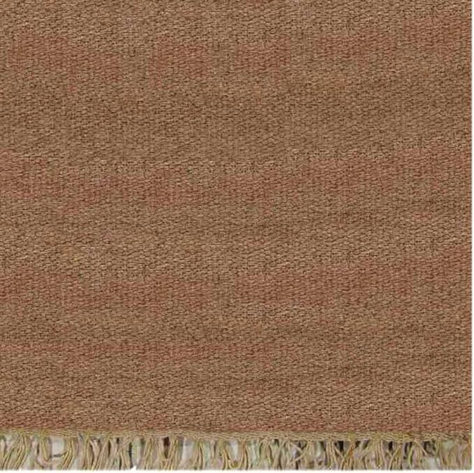 Rugsotic Carpets Hand Woven Flat Weave Kilim Wool 4'x6' Area Rug Solid Cream D00111