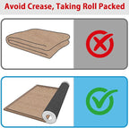 18ft Hallway Runner Rug Mat Non Slip, Rubber Backed Absorbent Floor Rug Carpets, Runner for Entryway Porch Backyard Dining Room, Camel