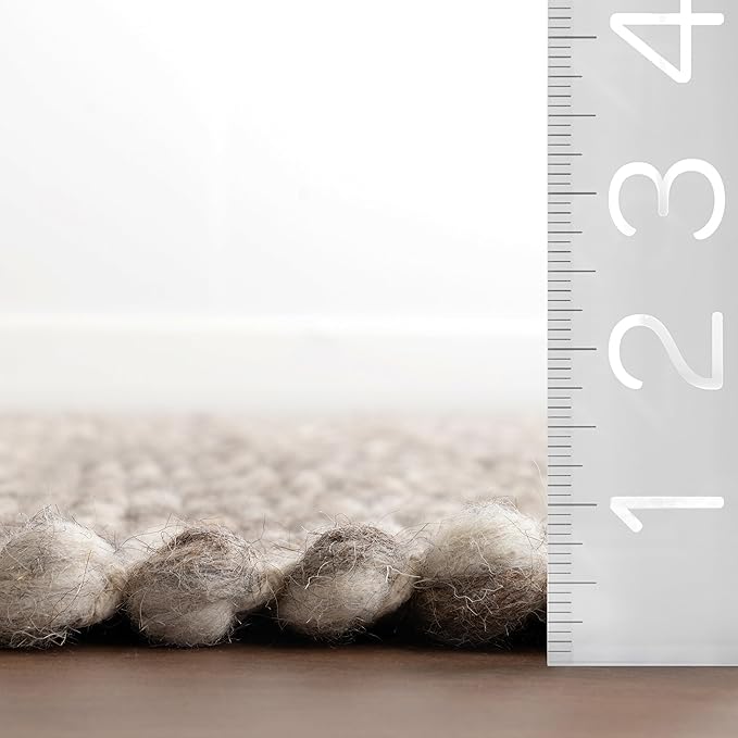 Rugs USA Marilyn Charcoal/Ivory, 8'6" x 11'6", Hand Woven, Marled, Wool, Soft and Cozy, High Traffic, Stain Resistant, Easy Clean, Durable Area Rug for Bedroom, Living Room, Dining, Den, Foyer