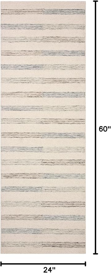 Loloi Chris Loves Julia Chris Collection CHR-05 Ivory/Slate 2'-0'' x 5'-0'', .50" Pile Height, Accent Rug