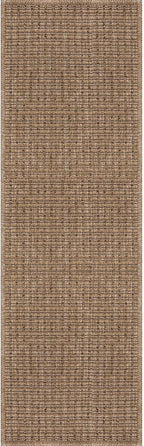 Beverly Rug Easy Jute Natural Runner Rug 2x7 Solid Washable Durable Outdoor Indoor Area Rugs for Living Dining Room Patio Office Stain Resistant Non Shedding Casual Indoor Outside Carpet 2 x 7 Natural
