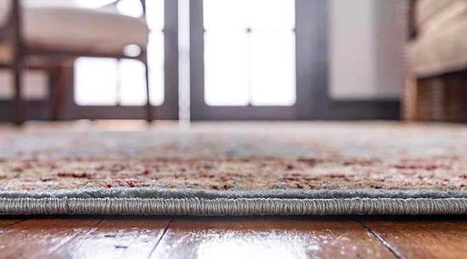 Unique Loom Voyage Collection Traditional Oriental Classic Intricate Design Area Rug (2' 2 x 3' 0 Rectangular, Light Blue/Gold)