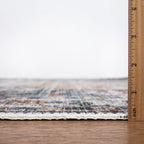 Bloom Rugs Washable Non-Slip 9' x 12' Rug - Teal/Peach Traditional Area Rug for Living Room, Bedroom, Dining Room, and Kitchen - Exact Size: 9' x 12'