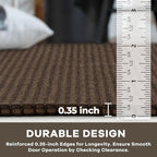 KOZYFLY Washable Area Rug 6x9 ft Rubber Backed Non Slip Rugs for Living Room Braided Cotton Bedroom Rug Woven Office Rugs Indoor Floor Carpets for Dining Bedroom Living Room, Reddish Brown/Coffee