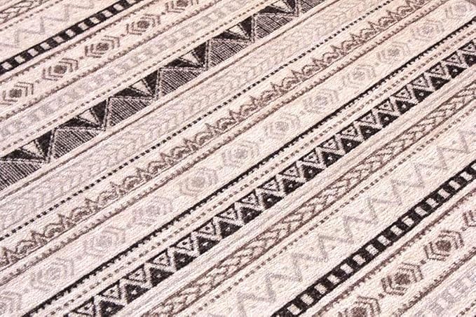 Alfa Rich 3x10 White Black Gray Washable Area Rugs for Living Room Hallway Kitchen Decor Runner