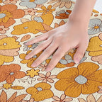 Erosebridal Hippie Flower Bath Rugs Groovy Birthday Decorations Bathroom Mats Cute Rainbow Floral Bath Carpets 20x32 for Girls Women Bedroom Decor Retro 70s Theme Floor Mats