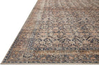 Loloi Amber Lewis Billie Collection, Ink & Salmon 2'-6" x 12'-0" Area Rug – Antique & Distressed Accent Rugs for Living Room, Bedroom, Entryway & Hallway, No Shed High Traffic Area Home Decor Rug