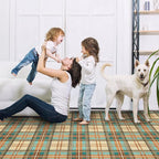 Area Rug Non Slip Machine Washable Ultra Soft Living Room/Bedroom/Kitchen/Outdoor/Classroom Plaid, 8'×10'