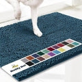 Muddy Mat® Shown on TV–Super Absorbent Microfiber Dog Door Mat for Muddy Paws, Non-Slip Washable Pet Rug, Quick Dry Chenille Entryway Carpet, Machine Washable Indoor Outdoor mat–Atlantic Blue 35"x24"