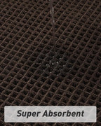 Upgraded Waffle Runner Rug Super Absorbent Non Slip Bath Mats for Bathroom Machine Washable Bathroom Runner Rug with Tassels, Ideal for Hallway Bedroom Laundry Room, Chocolate, 2'x 6'(24" x 72")