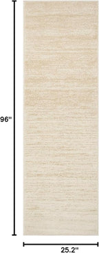SAFAVIEH Adirondack Collection Runner Rug - 2'1" x 8', Champagne & Cream, Modern Ombre Design, Non Shedding & Easy to Clean, Ideal for Hallway, Foyer, Kitchen, Entryway, Bedroom (ADR113W)