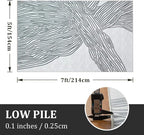 YIHOUSE Grey Rug for Living Room, 5×7 Modern Abstract Area Rug, Geometric Contemporary Wave Striped Rugs for Playroom Nursery, Washable Nonslip Large Rug for Bedroom Dining Room