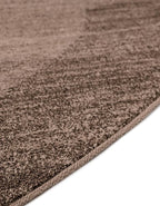 Rugs.com Angelica Collection Rug – 4 Ft Round Light Brown Medium-Pile Rug Perfect for Kitchens, Dining Rooms