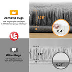 Zentavio Area Rugs for Living Room Grey Rugs for Bedroom 4x6 Carpet Fluffy Furry Soft Shag Aesthetic Plush High Pile Gray Throw Rug for Nursery Kids Room Dorm