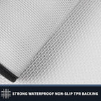 PURRUGS Dirt Trapping Door Mat 24" x 96", Non-Slip/Skid Machine Washable Entryway Rug, Shoes Scraper, Throw Rug, Super Absorbent Area Rug for Muddy Wet Shoes and Paws, Bluish Grey & Charcoal