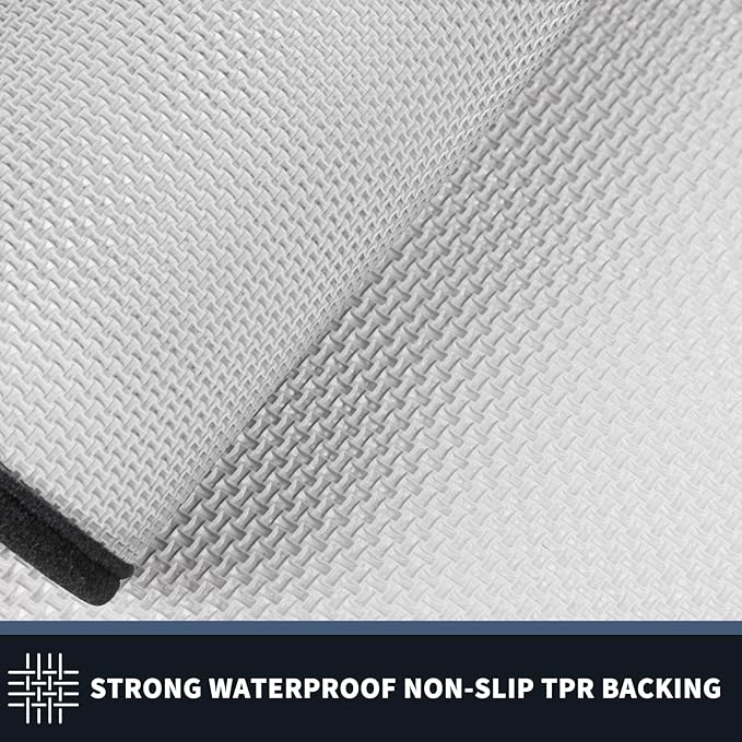 PURRUGS Dirt Trapping Door Mat 24" x 84", Non-Slip/Skid Machine Washable Entryway Rug, Shoes Scraper, Throw Rug, Super Absorbent Area Rug for Muddy Wet Shoes and Paws, Bluish Grey & Charcoal