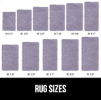 GORILLA GRIP Bath Rug Mat 60x24 Thick Soft Absorbent Chenille, Quick Dry Microfiber Mats, Rubber Backing Washable Shower Floor Rugs, Bathmat Runner Bathroom Home Decor Accessories Light Purple