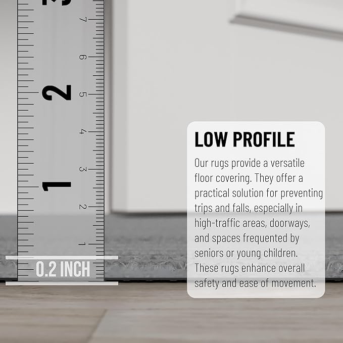 Ottomanson 3'11" x 21' Hallway Runner with Scraper Pile - Extra Durable Non-Slip Rug Mat for Indoor & Outdoor Use - Ideal for Kitchen, Entryway & Garage - High-Traffic Carpet, Gray