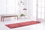 Unique Loom Davos Shag Collection Area Rug - Solid (2' 7" x 20' Runner, Poppy)