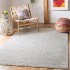 SAFAVIEH Tulum Collection Accent Rug - 2'7" x 4'5", Ivory & Grey, Moroccan Boho Tribal Design, Non-Shedding & Easy to Clean, Ideal for Front Door, Kitchen, Entryway, Accent Space (TUL272A)