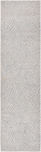 Unique Loom Finsbury Collection Area Rug - Meghan (2' x 8' Runner, Gray and Ivory)