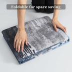 Ciicool 3x8 Washable Runner Rug, Modern Abstract Hallway Rugs Runner, Non-Slip Thin Accent Rug Lightweight Navy Grey Print Distressed Carpet for Kitchen Laundry Entryway Bedroom Indoor