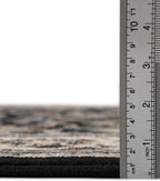 Unique Loom Sialk Hill Collection Area Rug - Washington (2' 2" x 8' 2" Runner Black/Gray)