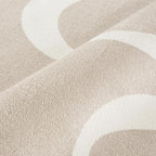 Abani Deco Collection Area Rug - Beige Modern Abstract Ribbon Design - 5' x 8' - for Living Room, Bedroom & Office