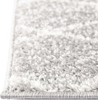 Unique Loom Trellis Frieze Collection Area Rug - Geometric (7' 1" x 10', Light Gray/ Ivory)