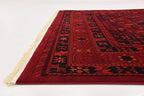 Unique Loom Tekke Collection Area Rug - Sheibani (9' x 12' Rectangle, Red/ Black)