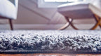 Unique Loom Davos Shag Collection Area Rug - Solid (5' 1" Round, Peppercorn)