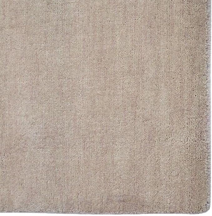 Hand Knotted Loom Wool ECO-Friendly Area Rugs - 5'x8', Rectangle, Beige Color, Solid Plain Design, High Pile Handmade Anti Skid Area Rugs for Living Room, Bed Room (L00111)
