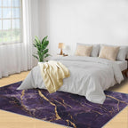 3x5 Abstract Marble Dorm Rug - Purple-Marble Small Rugs for Bedroom, Luxury Stone Pattern Area Rug Washable Non Slip for Bedroom Kitchen Living Room Entryway