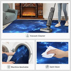 2x3 Lightning Rugs for Entryway - Natural Weather Small Area Rugs, Thunderstorm Lightning Laundry Room Carpet Non Slip Accent Throw Rug for Bathroom Kitchen Sink Front Door