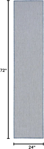 Nourison Home Courtyard Ivory Blue 2' x 6' Area Rug - Easy Clean, Non Shedding, Bed Room, Living Room, Dining Room, Kitchen (6' Runner)